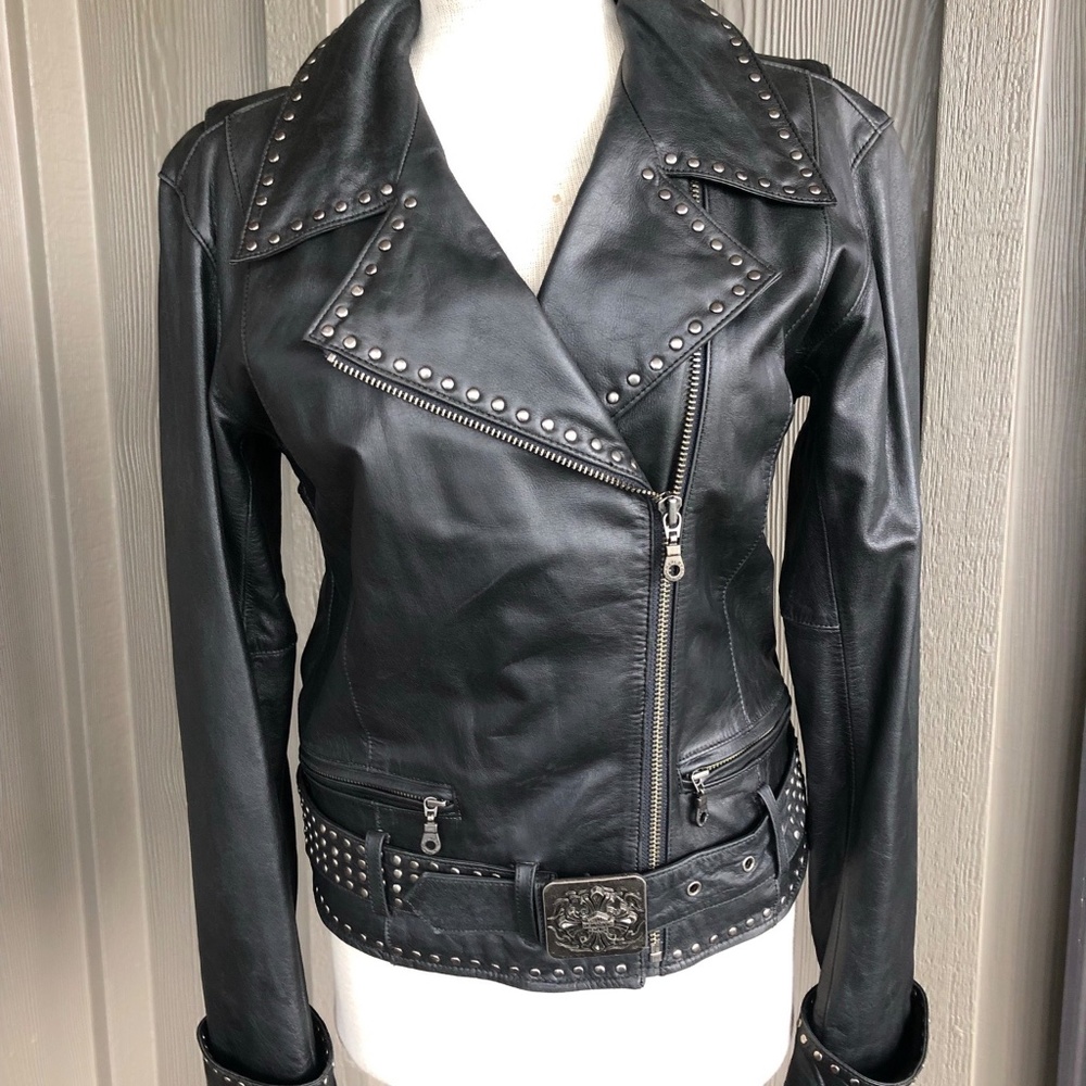 Harley Davidson Ladies studded motorcycle jacket